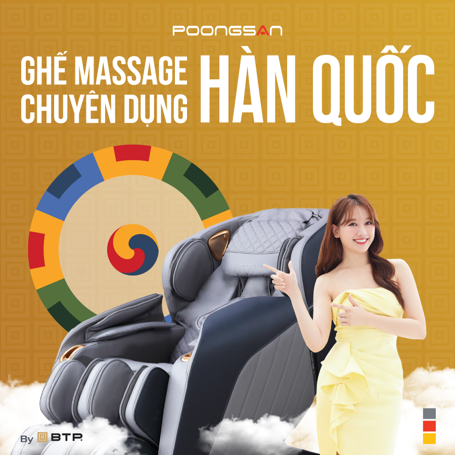Poongsan - thương hiệu ghế massage chuyên dụng Hàn Quốc