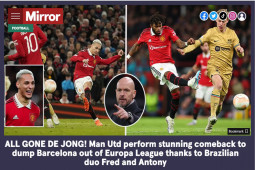 Bóng đá - Báo Anh mở hội mừng MU thắng gã khổng lồ Barca, báo Tây Ban Nha coi là “ác mộng”