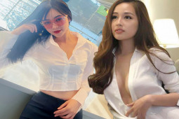 Đời sống Showbiz - Quỳnh Kool diện sơ mi "bung cúc" có bạo bằng Mai Phương Thúy, Kỳ Duyên...?