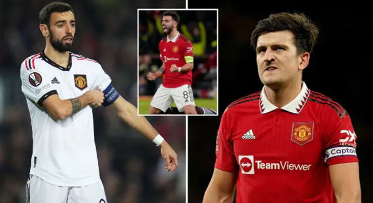 Không ít fan MU cho rằng Bruno Fernandes mới xứng đáng đeo băng đội trưởng để cùng "Quỷ đỏ" nâng cúp chứ không phải Harry Maguire
