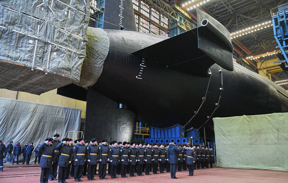 Tàu ngầm hạt nhân&nbsp;Imperator Alexander III được Nga hạ thủy hồi tháng 12/2022.