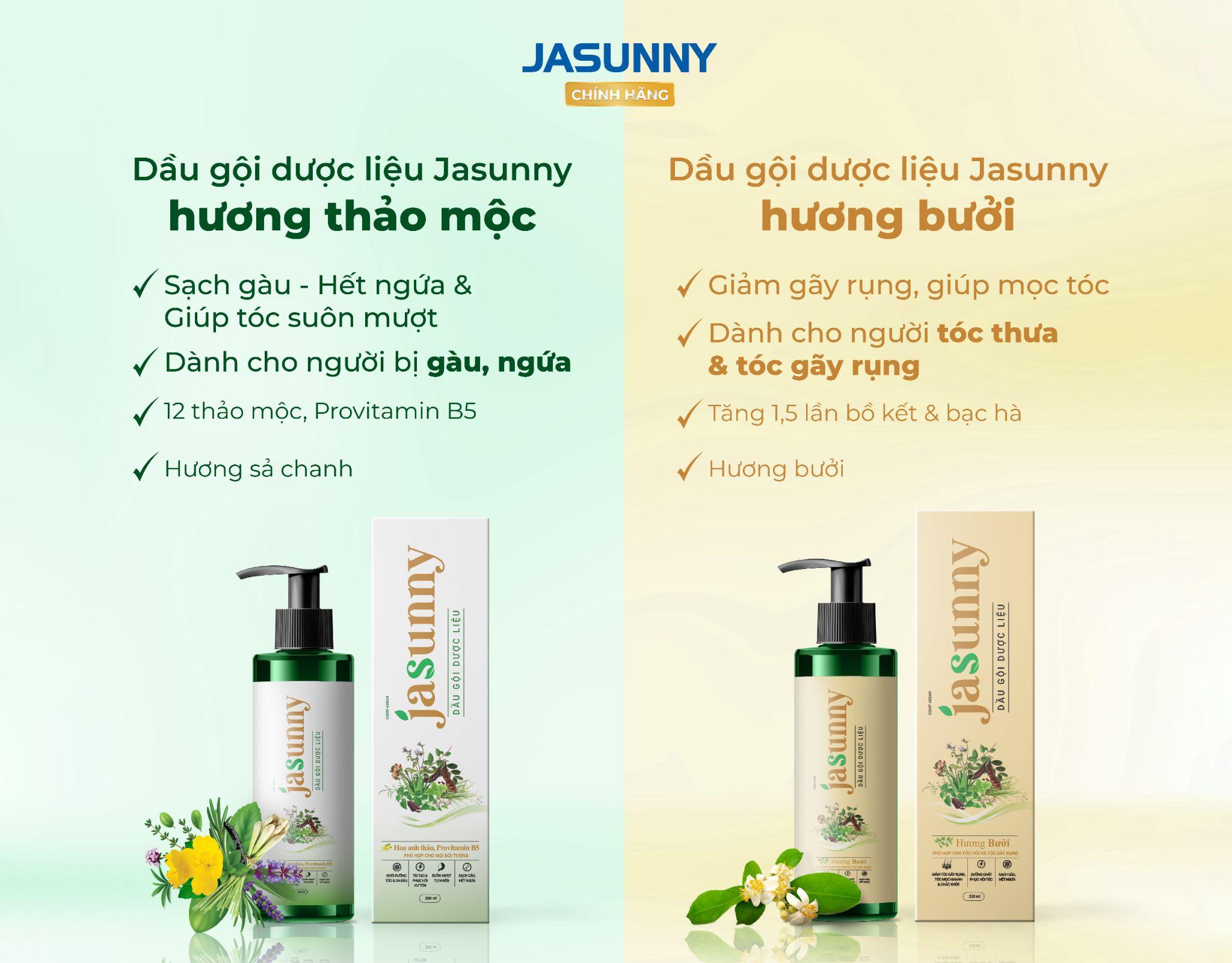 Dầu gội dược liệu Jasunny giúp tóc suôn mượt hơn