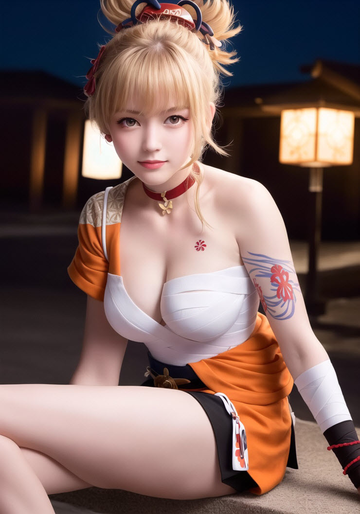 &#34;Đổ gục&#34; trước hình ảnh cosplay Yoimiya game Genshin Impact được vẽ bởi AI - 9