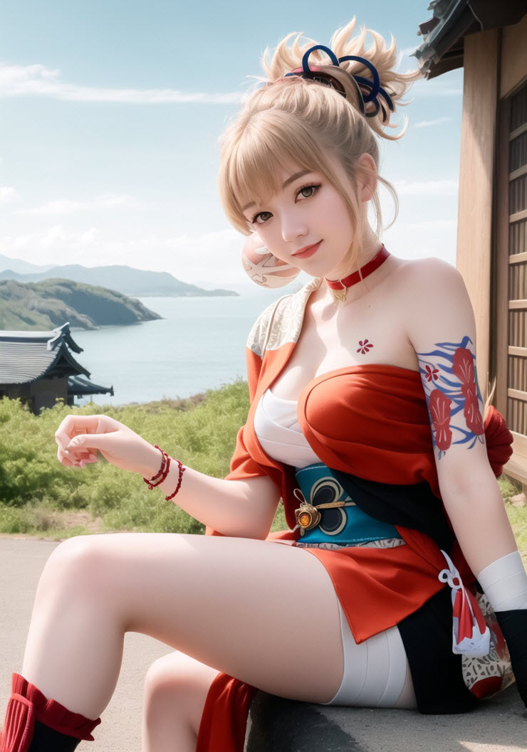 &#34;Đổ gục&#34; trước hình ảnh cosplay Yoimiya game Genshin Impact được vẽ bởi AI - 10