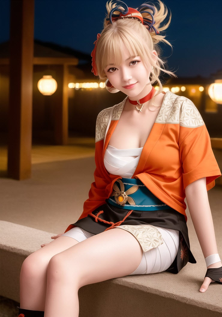 &#34;Đổ gục&#34; trước hình ảnh cosplay Yoimiya game Genshin Impact được vẽ bởi AI - 3
