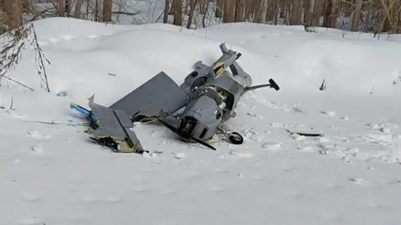Một UAV “lạ” rơi trong lãnh thổ Nga (ảnh: RT)