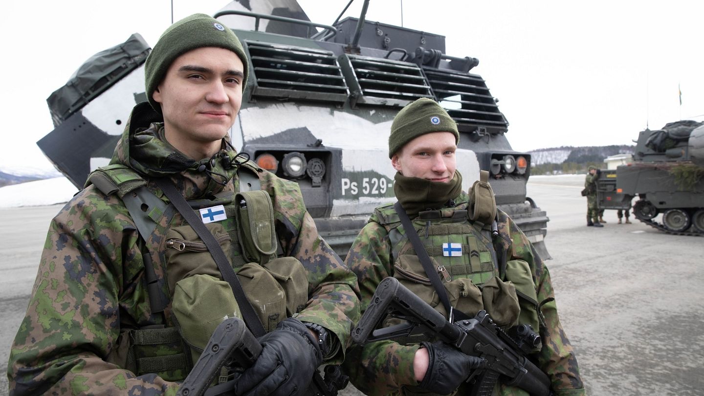 Binh sĩ Phần Lan tham gia tập trận với NATO (ảnh: Euro News)