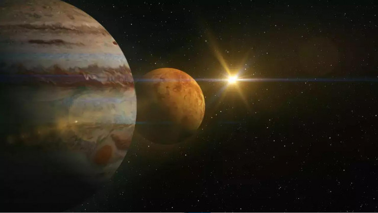Sao Mộc và Sao Kim sẽ gặp gỡ nhau theo góc nhìn từ Trái Đất - Ảnh minh họa từ NASA