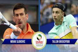 Video tennis Djokovic - Griekspoor: Sức mạnh áp đảo, vé tứ kết nhanh gọn (Dubai Championships)