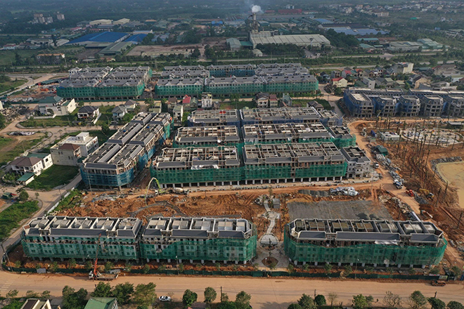 Vincom Shophouse Royal Park đang trong giai đoạn hoàn thiện.