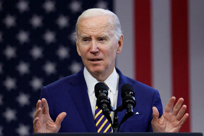 Tổng thống Joe Biden phát biểu tại bang Maryland ngày 15-2. Ảnh: Reuters