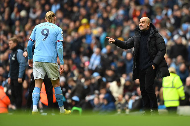 Erling Haaland được ông thầy Pep Guardiola bênh vực