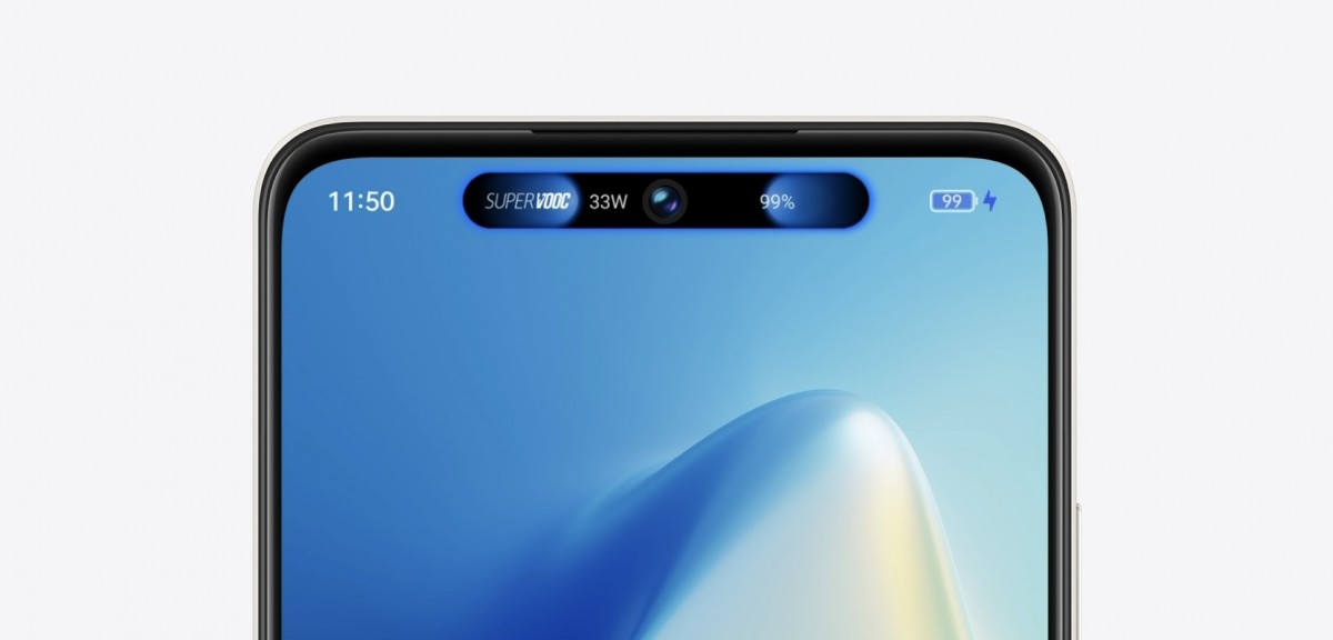 Realme C55 có khu vực Mini Cápule giống Dynamic Island trên iPhone 14 Pro.
