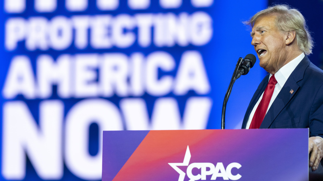 Ông Trump phát biểu tại Hội nghị CPAC (ảnh: RT)