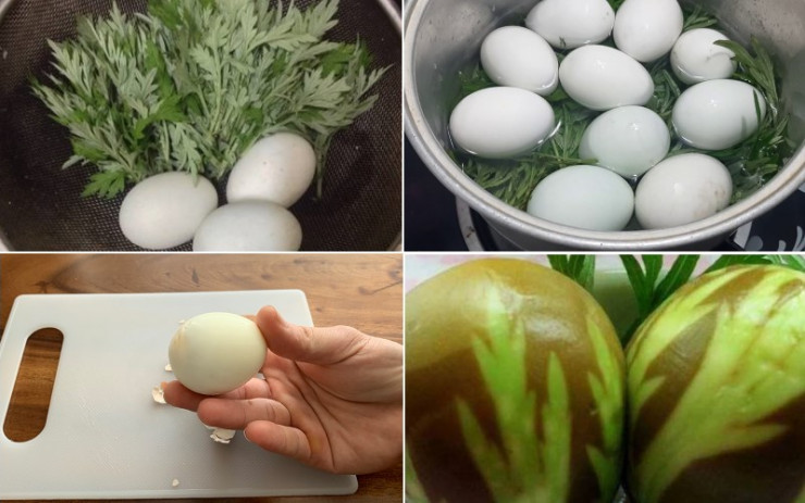 Trứng luộc ngải cứu là món nhanh, dễ làm và tốt cho sức khỏe. Ảnh minh họa