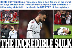 MU thảm bại trước Liverpool: Fernandes bị ”tổng sỉ vả”, không xứng làm đội trưởng
