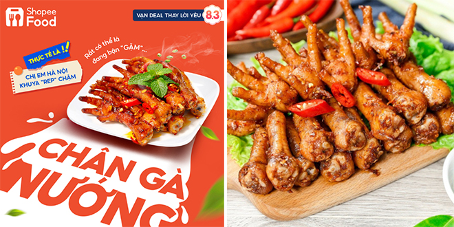 Các tín đồ ẩm thực khu vực Hà Nội luôn trung thành với món Chân gà nướng. Nếu muốn vỗ về chị em vào buổi khuya thì các anh biết phải làm gì rồi đấy!