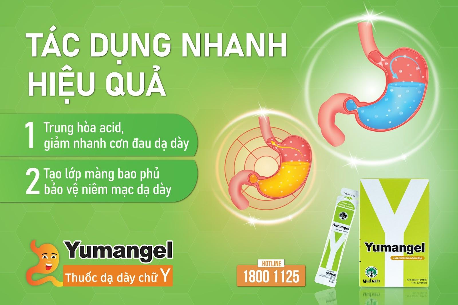 Giảm nhanh cơn đau với thuốc dạ dày chữ Y - Yumangel.