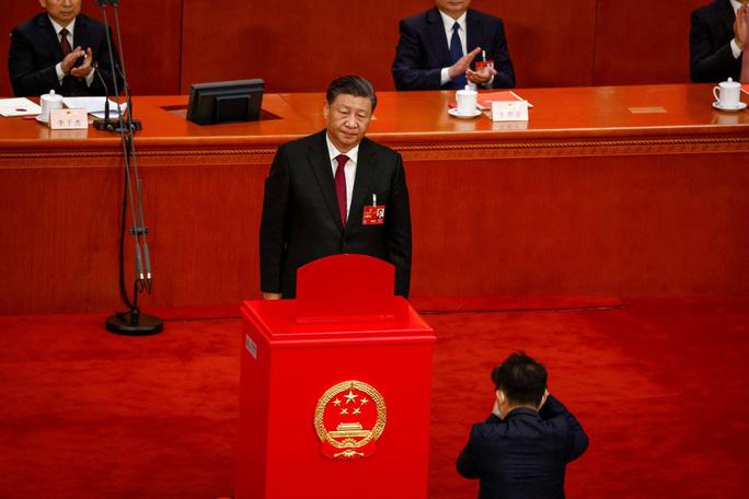 Chủ tịch Trung Quốc Tập Cận Bình tại Đại lễ đường Nhân dân ở Bắc Kinh, Trung Quốc ngày 10-3. Ảnh: Reuters