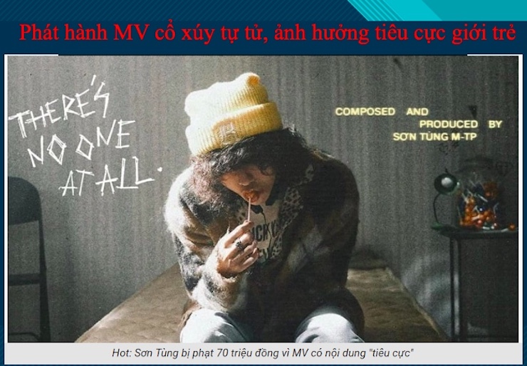 Sơn Tùng M-TP từng phát hành MV có nội dung tiêu cục.