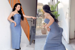 Thời trang - Angela Phương Trinh mặc váy như bó giò để "tìm cún cưng", lộ hình thể bất thường