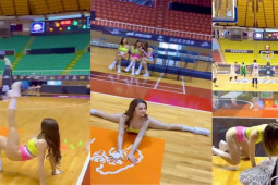 Thể thao - Sửng sốt hoạt náo viên bikini nhảy múa "nóng bỏng" khi cầu thủ thi đấu