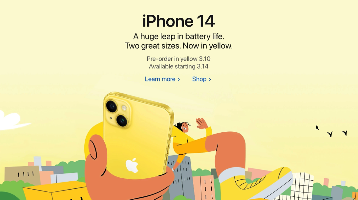 Why not buy the yellow iPhone 14?  - first