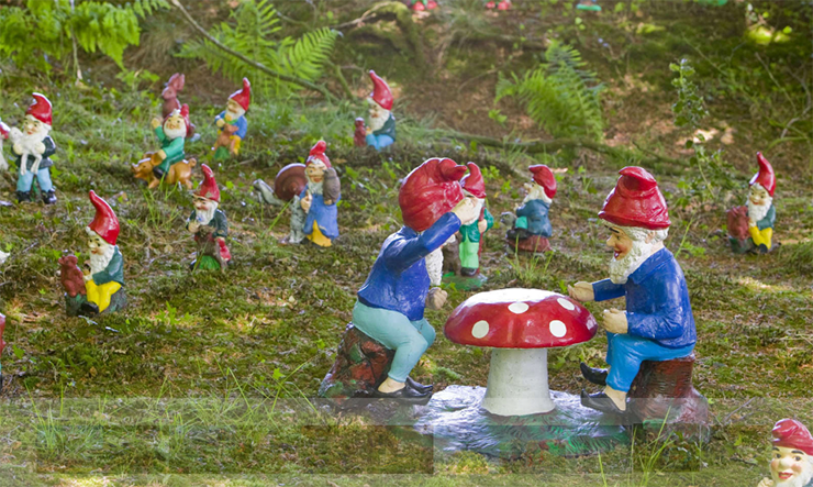 Khu bảo tồn Gnome - Devon, Anh: Khu bảo tồn rộng hơn 16.000m2 này là một khu vườn dày đặc với các bức tượng của hơn 2.000 thần lùn và các mô hình tiên nữ.
