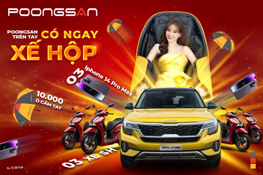Ghế massage Poongsan chỉ 25 triệu đồng nhận cơ hội trúng oto Kia Seltos - 2