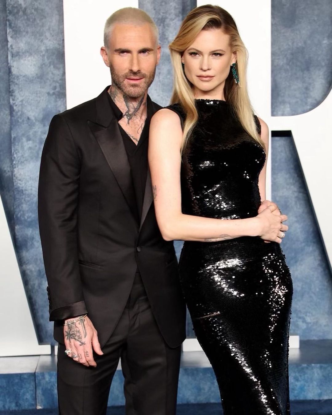 Behati Prinsloo và ông xã&nbsp;Adam Levine xuất hiện trong sự kiện mới đây.