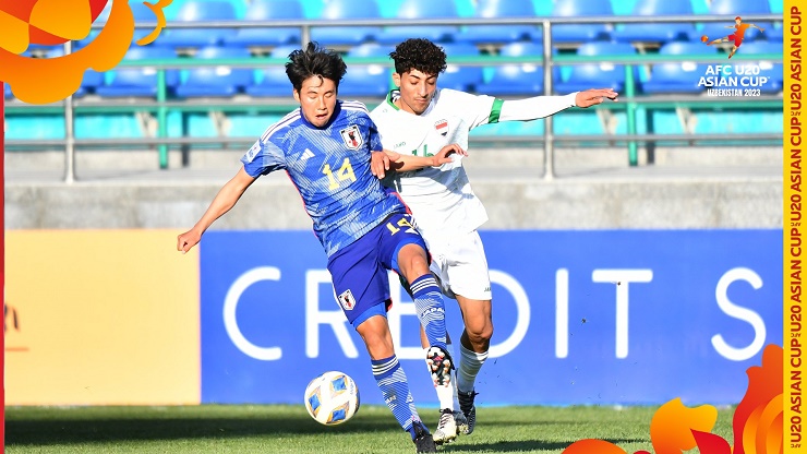 U20 Nhật Bản 2 lần bị U20 Iraq dẫn trước