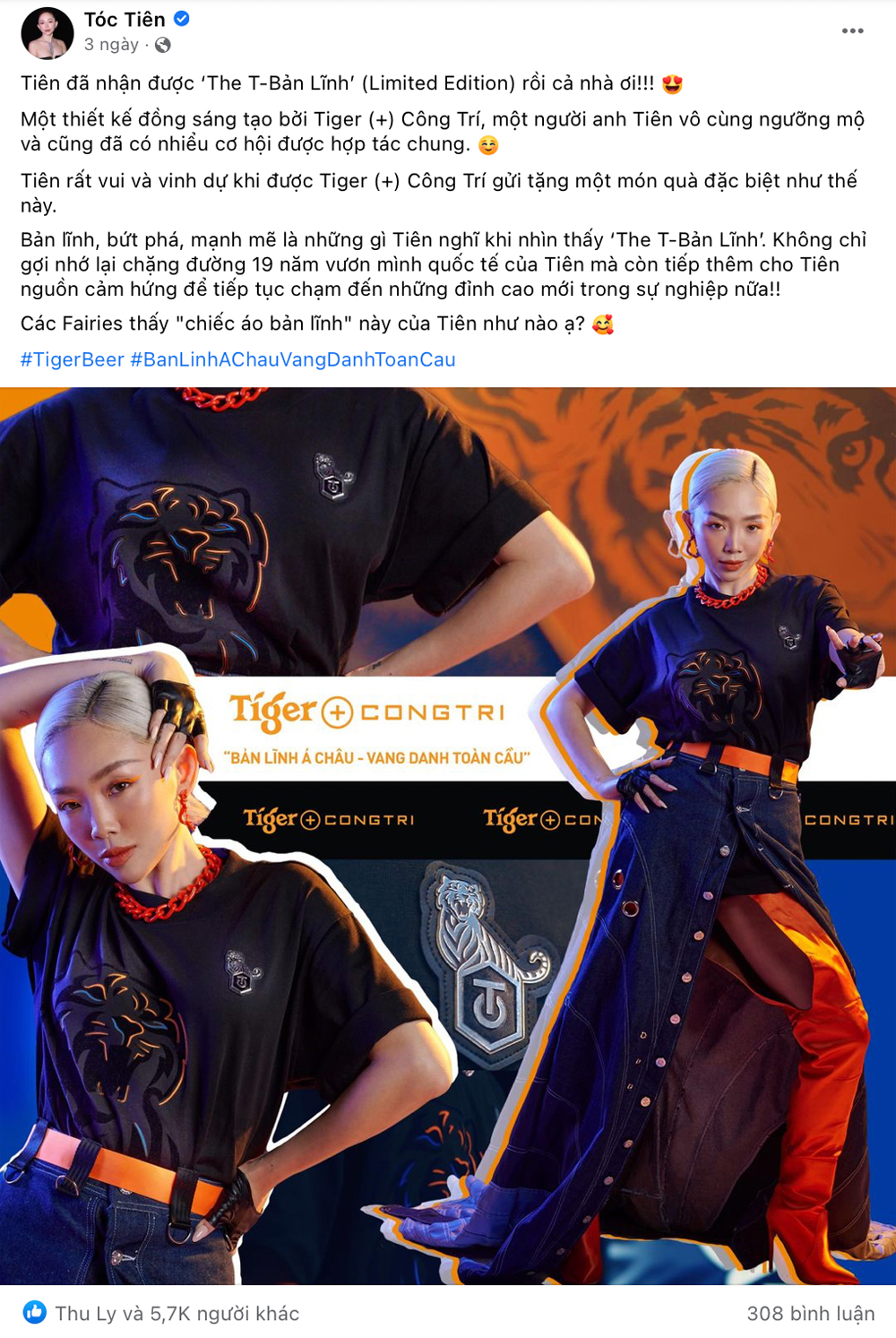 Giọng ca 90-60-90 chia sẻ chính&nbsp;phiên bản giới hạn "The T-Bản Lĩnh" sẽ là nguồn cảm hứng để cô nàng tiến về phía trước