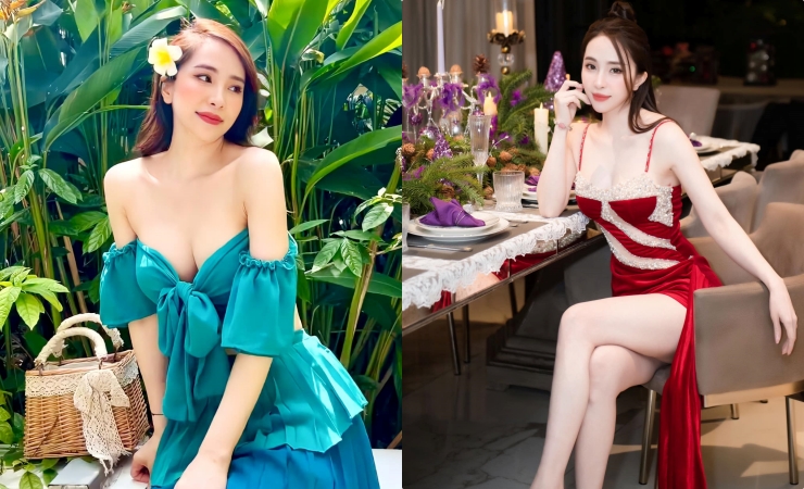 Cô khéo lựa chọn trang phục phô diễn toàn bộ thế mạnh hình thể với ngực nở, eo thon.
