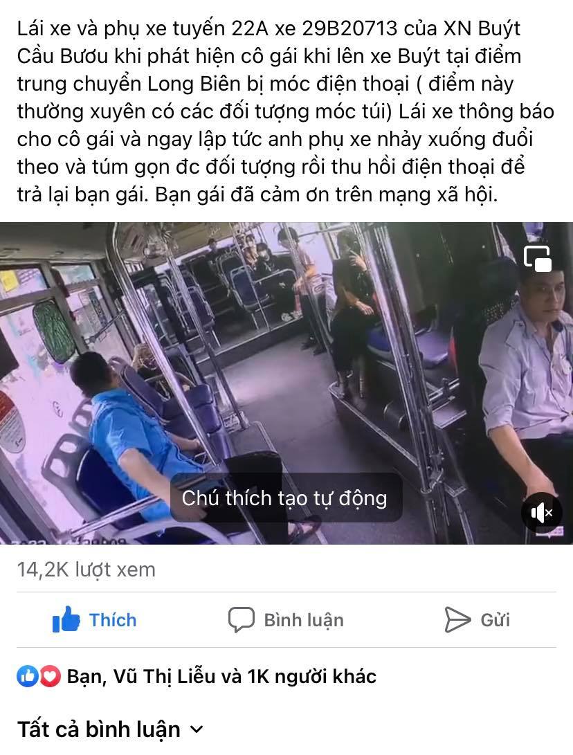 Clip: “Lục Vân Tiên” trên xe buýt giúp cô gái lấy lại điện thoại từ kẻ móc túi - 1