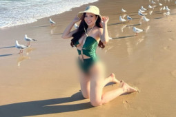 Giải trí - MC Thu Hà lộ sắc vóc gợi cảm qua loạt ảnh người đi đường chụp