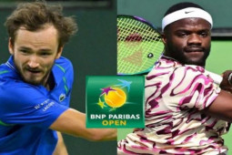 Thể thao - Video tennis Medvedev - Tiafoe: Đối thủ lỳ lợm, bản lĩnh "đấu súng" (Bán kết Indian Wells)