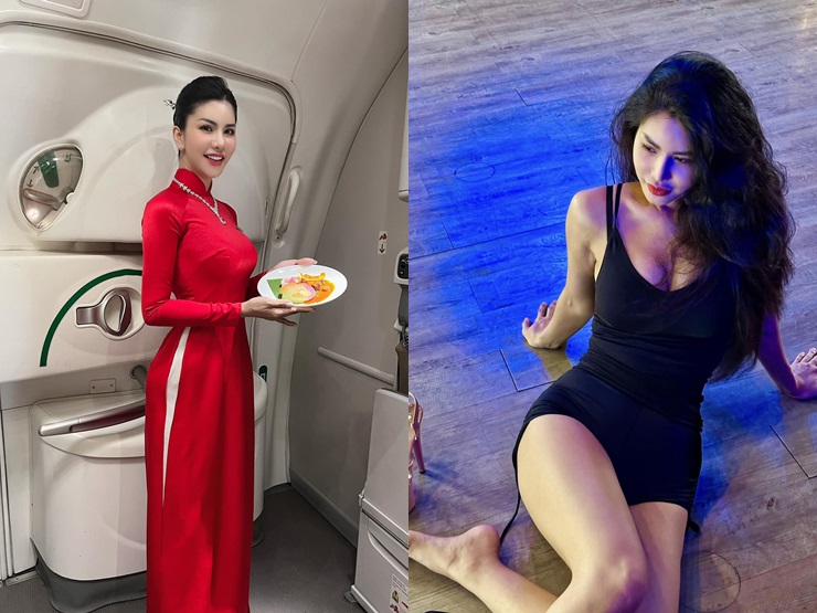 Loan Vương là nữ tiếp viên hàng không gợi cảm nhất showbiz Việt