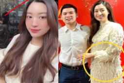 Đời sống Showbiz - Hoa hậu Đỗ Mỹ Linh lại 'để lộ' một chi tiết cho thấy đang mang bầu?