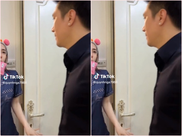 Khoảnh khắc khiến nhiều người đồn đoán Việt Anh đóng clip cùng Quỳnh Nga&nbsp;