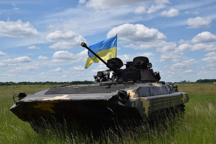 Xe chiến đấu bộ binh BMP-2 của Nga bị Ukraine thu được ở tỉnh Sumy và cho vào Lực lượng Biên phòng Ukraine. Ảnh: Ukraine weapons tracker/Twitter
