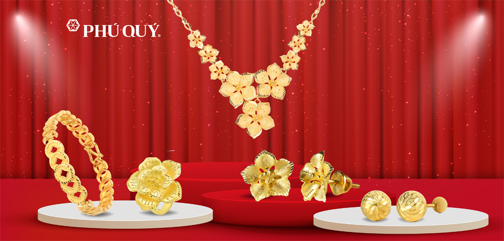 Những sản phẩm trang sức vàng ta với thiết kế đẹp mắt, tinh xảo, được chế tác tỉ mỉ