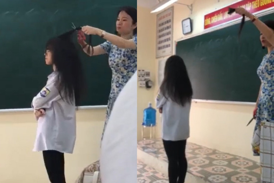 Vụ cô giáo cắt tóc nữ sinh: Cô trò cùng xin lỗi nhau trước lớp - 1