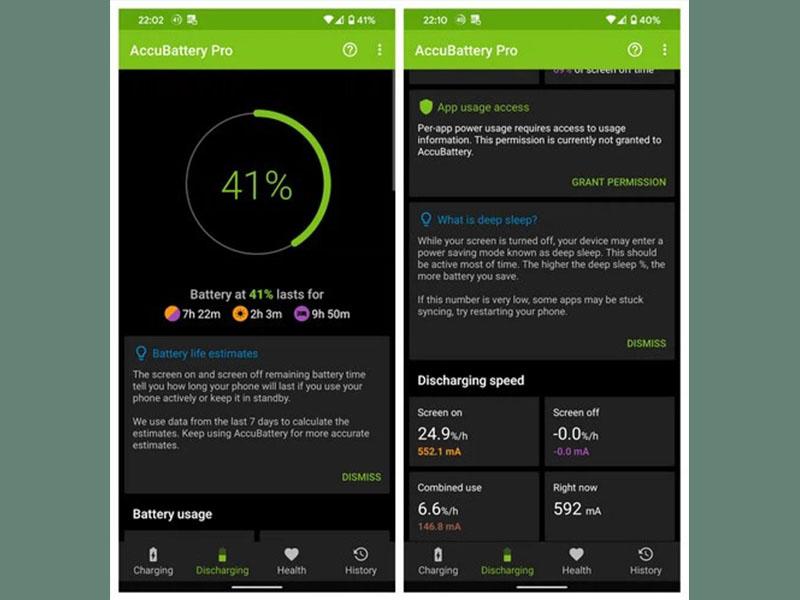 Kiểm tra pin bằng ứng dụng AccuBattery