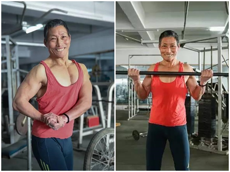 Ông Zhou Yibiao từng tham gia nhiều cuộc thi đấu thể hình.