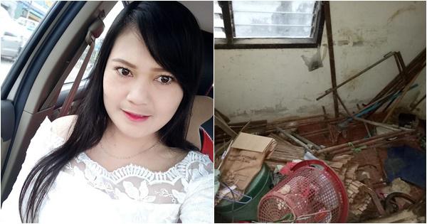 Chị Taraporn và căn phòng tồi tàn sau khi cho chồng cũ thuê lại (Ảnh: Facebook)