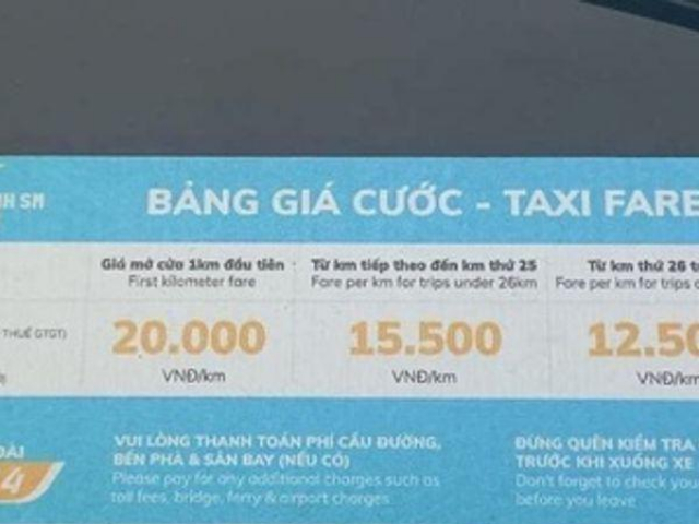 Thị trường - Tiêu dùng - Lan truyền bảng giá cước taxi điện VinFast, giá mở cửa 20.000 đồng
