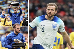 Harry Kane nối dài kỷ lục ghi bàn, nhận Giày vàng vinh danh số 1 lịch sử ĐT Anh