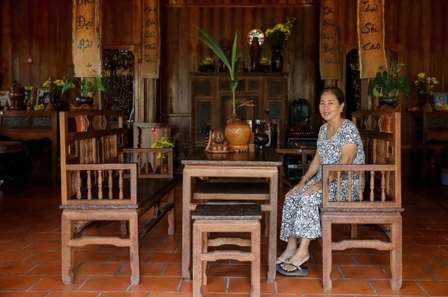Ngôi nhà thiết kế kiểu nhà truyền thống đậm nét văn hóa Nam Bộ với kiến trúc 3 gian 2 chái. Ảnh: Dân trí&nbsp;