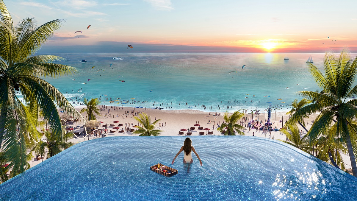 Bể bơi vô cực. Ảnh phối cảnh minh họa Sun Property