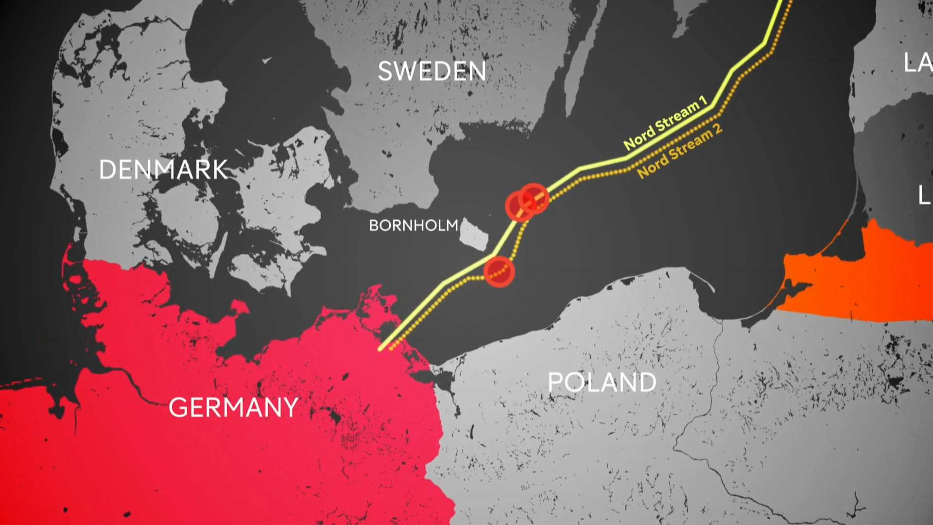 Hệ thống đường ống Nord Stream của Nga (ảnh: DW)